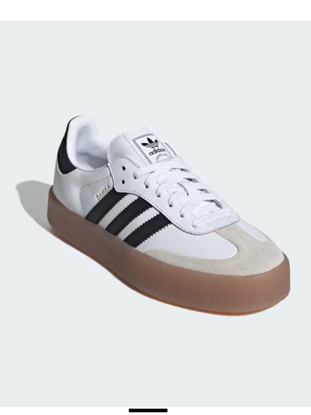Adidas White and Black Sambae Sneakers - Picture 2 of 6